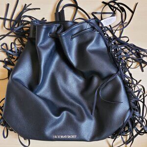 Victoria's Secret Black Fringe Backpack